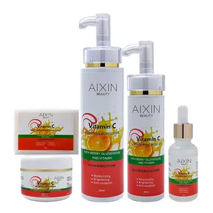 Aixin Skincare Sets Private Label Moisturizing Dark Spot Remover Brightening Skin Whitening 5pcs Vitamin C Skincare Set