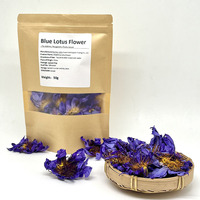 Thé de fleurs de lotus bleues séchées naturelles en gros, fleurs de lotus bleues séchées à l'air en vrac pour mélanges d'herbes, OEM ODM pour acheteurs mondiaux
