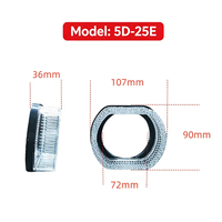 Couvre-phare LED multicolores IDISON 5D-25E 2,5 pouces 12V avec lentille de projecteur pour mise à niveau personnalisée des lampes de véhicule