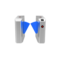 Barrière pivotante de bureau commerciale en acier inoxydable 304 avec reconnaissance automatique d'empreintes digitales pour tourniquet piétonnier