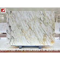 YDSTONE - Losa Grande de Mármol Calacatta Gold, Piedra Natural con Vetas Doradas para Diseño de Interiores de Villas de Lujo, Vestíbulos de Hoteles y Paredes Decorativas