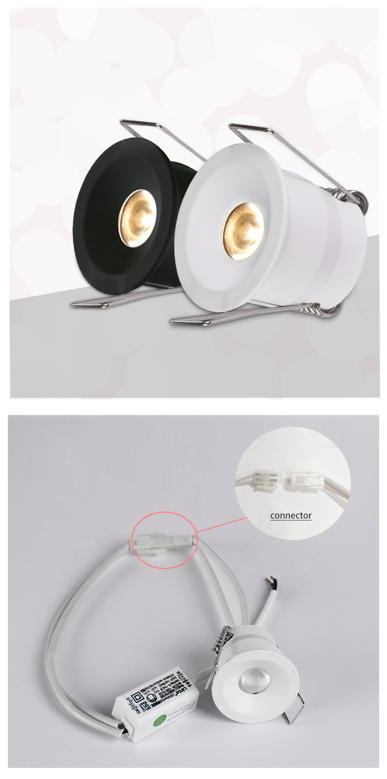Round 43Mm 220V Wine Led Cabinet Spotlight Mini Downlight