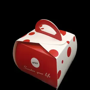 Embalaje de cartón con impresión de logotipo personalizado, cajas de pastel de papel para regalo de cumpleaños y boda