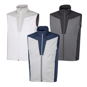 Customizable Men's Winter Outdoor Reversible Waterproof Polyester/Cotton Casual Sleeveless <b>Vest</b> with Pocket - Product Image 1