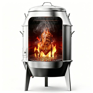 <span class=keywords><strong>Horno</strong></span> para Asar Patos, a Carbón y Gas, Totalmente Automático, Ahorro de Energía, Acero Inoxidable de Grado Alimenticio, Uso Comercial, para Barbacoa en Interiores y Exteriores - Product Image 1