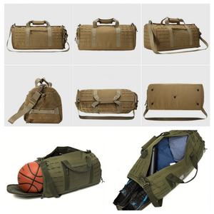 Sac de sport de 35 L, sac de sport à bandoulière avec compartiment à chaussures, bagage de voyage, sac à main pour le basketball, le football, le rangement d'équipement tactique - Product Image 6