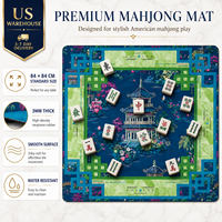 Tapete de Mahjong Americano de Microfibra de Poliéster Cuadrado, Moderno y de Lujo, Antideslizante, Silencioso, Impermeable, Plegable y Ecológico