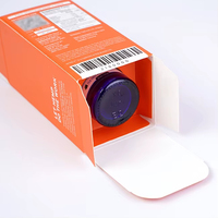 Boîte imprimée en carton écologique entièrement biodégradable et recyclable avec fermeture à rabat et gaufrage à chaud doré pour flacon de crème pour les yeux ou d'huile