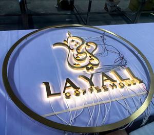 <span class=keywords><strong>Letras</strong></span> LED de metal personalizadas, letreros iluminados de <span class=keywords><strong>acero</strong></span> inoxidable, logotipo 3D para pared de recepción de negocios - Product Image 6