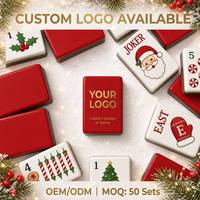 Ensemble de Mahjong Américain de Noël Compatible avec les Pions en Acrylique de Luxe Standard NMJL – Cadeau de Fêtes