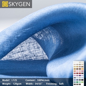 Tela de <span class=keywords><strong>Lino</strong></span> Skygen de 120 Gsm, 100% <span class=keywords><strong>Lino</strong></span>, 70 Colores, Tela de <span class=keywords><strong>Lino</strong></span> Tejida para Hombre y Mujer, Proveedor de <span class=keywords><strong>Lino</strong></span> al por Mayor - Product Image 2