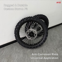 Kit complet de roues Supermoto KYZ Sur-Ron Light Bee 19/16 pouces, moyeu à rayons latéraux en alliage CNC noir, pneus CST, pignon, disque de frein, vélo électrique