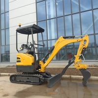 ANTS ME20 Chine Petite mini-pelle Kubota Moteur 1.8 tonnes 2 tonnes Petite pelle sur chenilles avec cabine fermée Boom Swing
