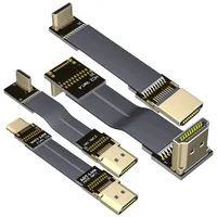 Cable de Extensión ADT-Link FPV FFC Plano y Flexible HDMI 2.0 A-C Mini HDMI Macho, Cable Plano FPC Blindado Combinado, 4K60hz