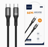 Câble de charge rapide tressé M28 150W 6A, cordon de données haute puissance à tête unique