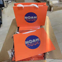 Sac en papier kraft personnalisé, écologique, biodégradable, pour la livraison de restauration rapide à emporter, emballage de restaurant, à emporter