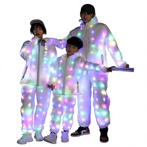 Conjunto de Chaqueta y Pantalones LED Unisex, Disfraz Luminoso, Ropa Brillante para Bailar, Traje Completo para Fiesta o Festival - Product Image 1