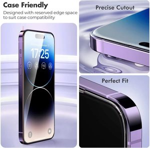 Film de protection d'écran en verre trempé 3D ultra transparent bleu sexy pour iPhone 14 Pro, film de protection de téléphone portable tendance - Product Image 4