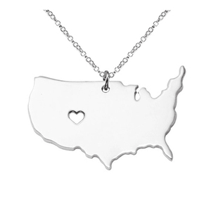 Collier pendentif <span class=keywords><strong>carte</strong></span> des <span class=keywords><strong>États</strong></span>-<span class=keywords><strong>Unis</strong></span> <span class=keywords><strong>d</strong></span>'<span class=keywords><strong>Amérique</strong></span> 3 couleurs Collier de l'État des <span class=keywords><strong>États</strong></span>-<span class=keywords><strong>Unis</strong></span> Accessoires de bijouterie - Product Image 2