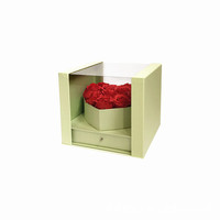 Boîtes cadeaux en carton PVC de luxe en forme de cœur avec fenêtre, pour fleurs et chocolats, emballage pour la Saint-Valentin