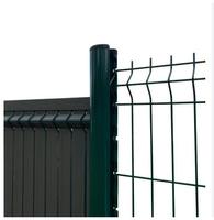 Clôture de jardin incurvée 3D de confidentialité latte de PVC en plastique utilisé pour le treillis métallique soudé