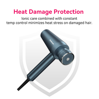 Sèche-cheveux professionnel compact haute vitesse FirePhoenix M2 MAX pour salon et hôtel, moteur BLDC 2800W
