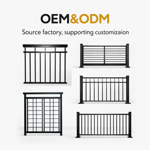 <span class=keywords><strong>Rampe</strong></span> de balcon moderne en aluminium sur mesure OEM/ODM - Clôture décorative extérieure pour terrasse/patio |   Finition par poudrage - Product Image 3