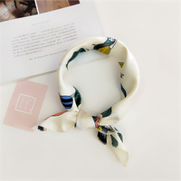Nouveau printemps mode à pois concepteur 50cm Satin soie cheveux écharpe élégante dames impression personnalisée soie cou écharpe tête