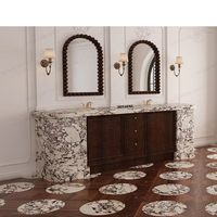 Comptoir de salle de bain en marbre Calacatta Viola naturel de qualité supérieure Tostone, dalle sur mesure pour hôtel, support personnalisé