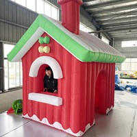Cabane de Noël gonflable personnalisée, tente de Père Noël, décoration de fête de carnaval, amusement en plein air, matériau PVC écologique