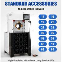 Máquina Prensadora de Mangueras Hidráulicas CNC Automática CE MJ58 1/4" - 3" con Cambio Rápido de Matrices, Herramienta para Prensar Mangueras de 6~76 mm