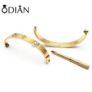 Nuovo bracciale di cristallo bracciale cacciavite per le donne in acciaio inox inciso braccialetto a vite elegante festa di nozze gioielli regalo - Product Image 4