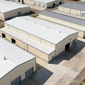 โกดังโครงสร้างเหล็กโลจิสติกส์ - โครงเหล็กเบาสำเร็จรูปทันสมัย ดีไซน์แข็งแรงและประหยัดพลังงาน - Product Image 1