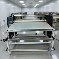 Prensa térmica rotativa de 1.2m con calentamiento por aceite, rollo a rollo, automática de alta velocidad para transferencia por sublimación, opcional con rebobinado automático y antidesviación