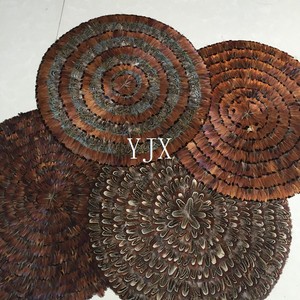 Napperon de table en plumes de poulet de 40 cm pour la salle à manger, la <span class=keywords><strong>cuisine</strong></span>, la décoration de table, <span class=keywords><strong>tapis</strong></span> en plumes - Product Image 5
