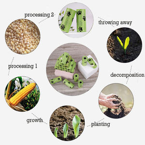 도매 사용자 정의 인쇄 로고 하이 퀄리티 친환경 옥수수 전분 생분해성 퇴비성 향기 애완 동물 개 똥 가방 롤 - Product Image 5