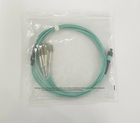Kabel patch serat optik MPO ke LC kabel Fanout OM3 kabel patch Multi Female