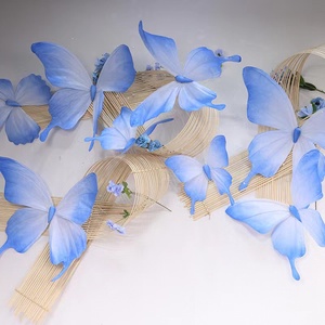 <span class=keywords><strong>E609</strong></span> Nouveau Style de Papier Géant Artificiel Diversité de Couleurs Papillon Fleur Scène Fenêtre Accessoires de Tir de Mariage Ornement Décoration - Product Image 4