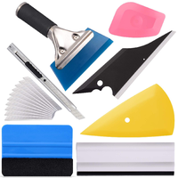 Kit d'outils d'application de film vinyle UCO en promotion - Raclette en plastique et raclette en feutre non tissé pour vitres de voiture et meubles