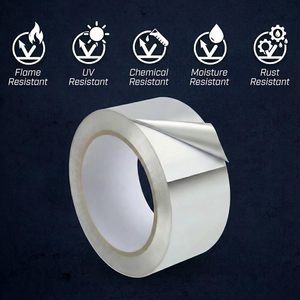 <span class=keywords><strong>Ruban</strong></span> <span class=keywords><strong>adhésif</strong></span> en aluminium acrylique de qualité ingénierie, <span class=keywords><strong>haute</strong></span> <span class=keywords><strong>température</strong></span>, pour scellement et réparation, robuste, pour systèmes CVC, conduits d'air, aérations et métaux - Product Image 4