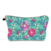 Organisateur de monnaie et accessoires à fermeture éclair personnalisé en RPET recyclé, imprimé numériquement par sublimation avec motifs animaux, écologique et coloré – Idéal pour les cadeaux