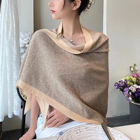 Nouveau châle triangulaire en tricot pour femmes, fabricant, sensation cachemire, poncho, châle en pashmina pour femmes, automne