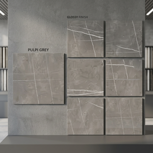 Pulpis Moca Marble Look Glazed Porcelain Floor Tiles Contemporary Interior Design 80x80cm Premium Finish - Product Image 4