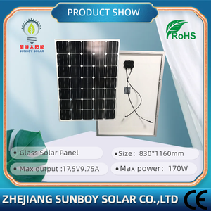 โรงงานหนิงโป ขายดี SUNBOY SOLAR SS-170W PERC แผงโซลาร์เซลล์แบบโมโนกลาส 830*1160 มม. 17.5V ประสิทธิภาพ 20-21% รับประกัน 3 ปี มาตรฐาน CE - Product Image 3