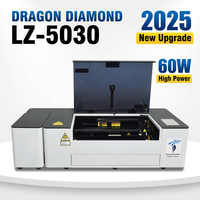 Machine laser CO2 5030 60W à prix d'usine, découpeuse laser de bureau tout-en-un compacte avec certification CE, en vente