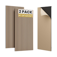 Panneaux Acoustiques en Polyester avec Noyau MDF, Design Moderne pour Appartement et École, 47.24''x23.62'', Auto-adhésifs, 3D, Étanche, Écologique, Total