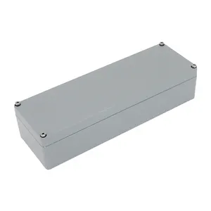 Caja Rectangular de aluminio fundido, caja de ingeniería de empalme de Metal eléctrico, impermeable IP65, 360x120x81mm