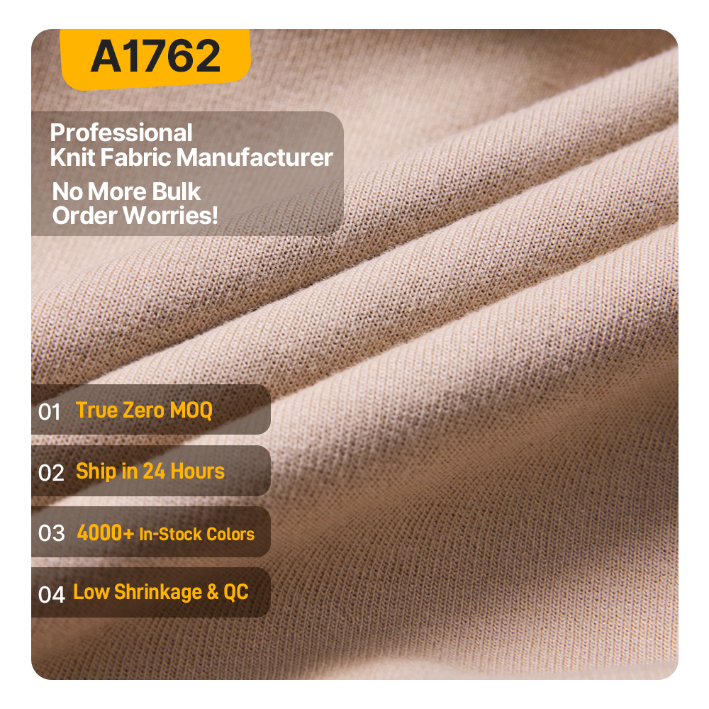 Jufeng CVC Organic Knit Combed Cotton Polyester Mesh 365gsm Far Infrared Skin-Friendly Jersey Fabric For T-Shirt & Polo Shirt