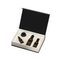 Boîte de rangement carrée en carton ondulé recyclable sur mesure, type livre, pour emballage de soins de la peau, boîte cosmétique de luxe
