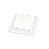 Boîte de conservation alimentaire carrée jetable en plastique transparent avec couvercle – Empilable, hermétique, pour snacks, sandwichs, fruits secs – Idéale pour la maison et le supermarché